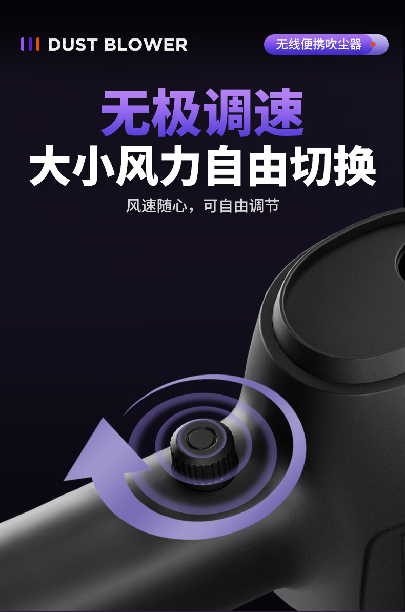 Cross-Border Wireless Dust Blower, Outdoor High-Speed Blower, Portable Car Dust Cleaner, Keyboard Cleaning Handheld Dust Blower Gun