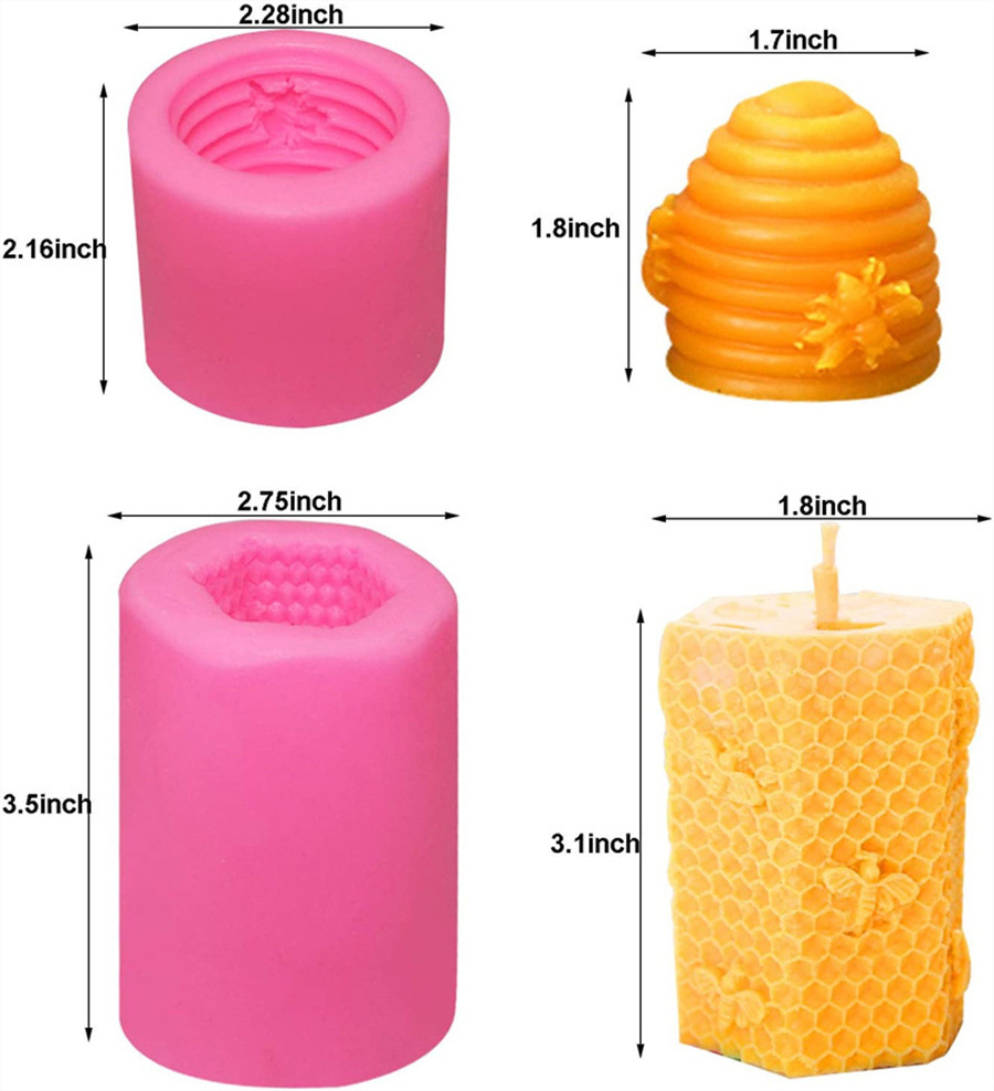 硅胶蜜蜂蜂窝香薰蜡烛模蜂巢蜡烛模 (2).jpg
