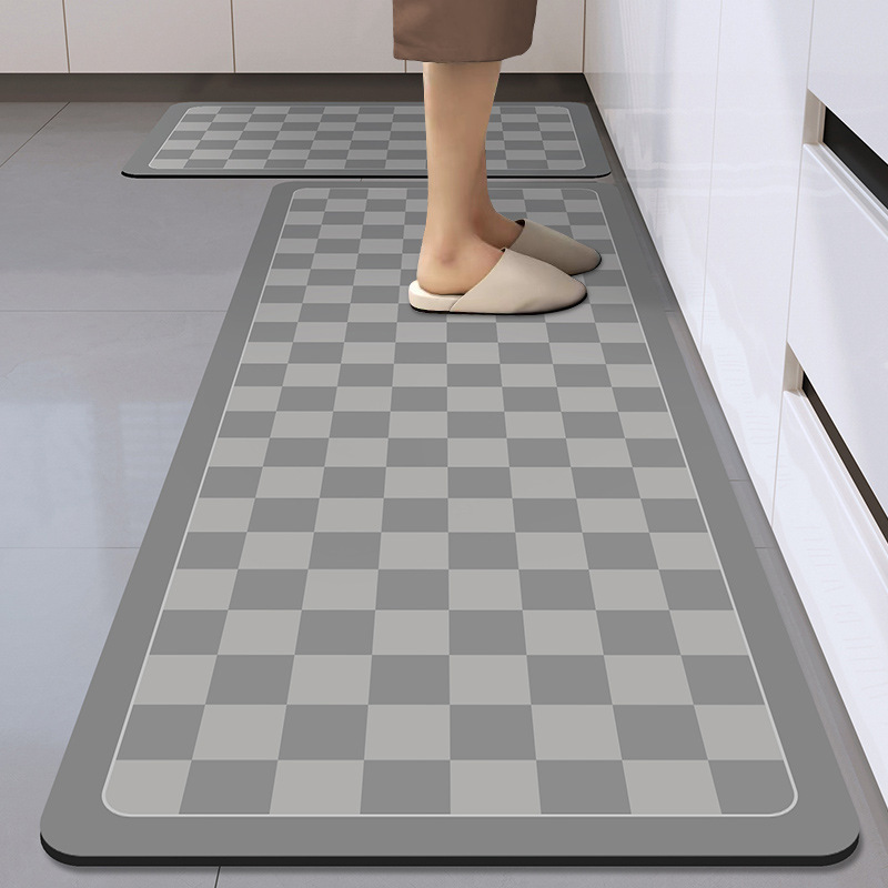 厨房地垫硅藻泥吸水吸油脚垫两件套专用防滑垫家用耐脏易打理地垫