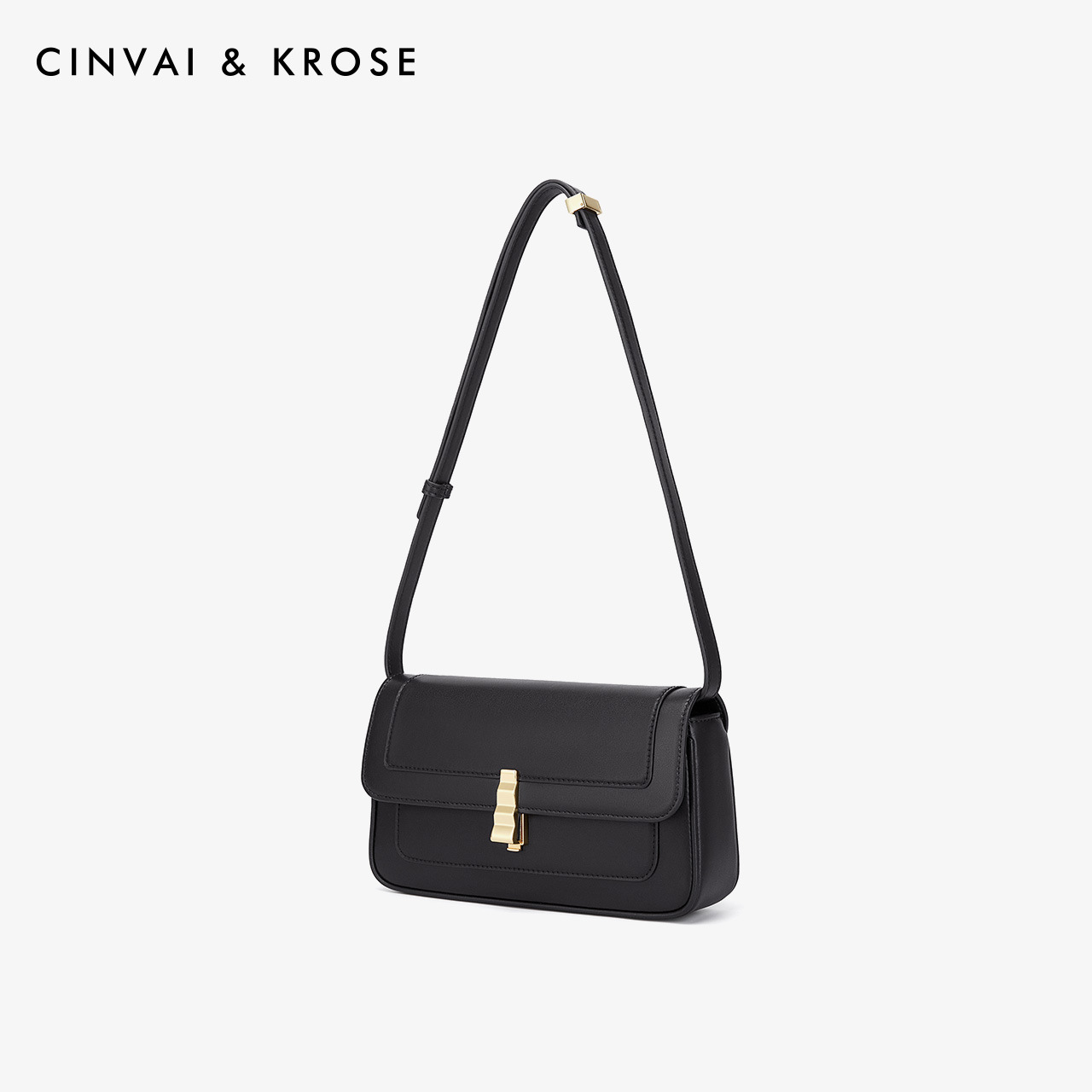 Bolso bandolera pequeño cuadrado de piel auténtica CinvaiKrose para mujer, nuevo y versátil bolso cruzado para otoño/invierno 2023_voghion.com