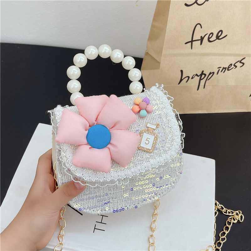 2023 primavera nueva lentejuelas Lindo bolso de los niños ropa de los niños a juego Niña princesa bolsa 3-7 años de edad bolsa de mensajero