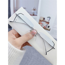 斯文败类纯钛无框眼镜男近视可配有度数无边框潮变色防雾防蓝光女