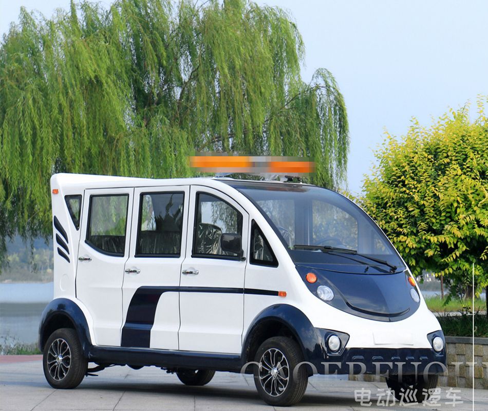 Electric Patrol Car for Residential Property Management, Semi-Enclosed Sightseeing Vehicle, Security Custom-Made 4-8 Seat Electric Patrol Car