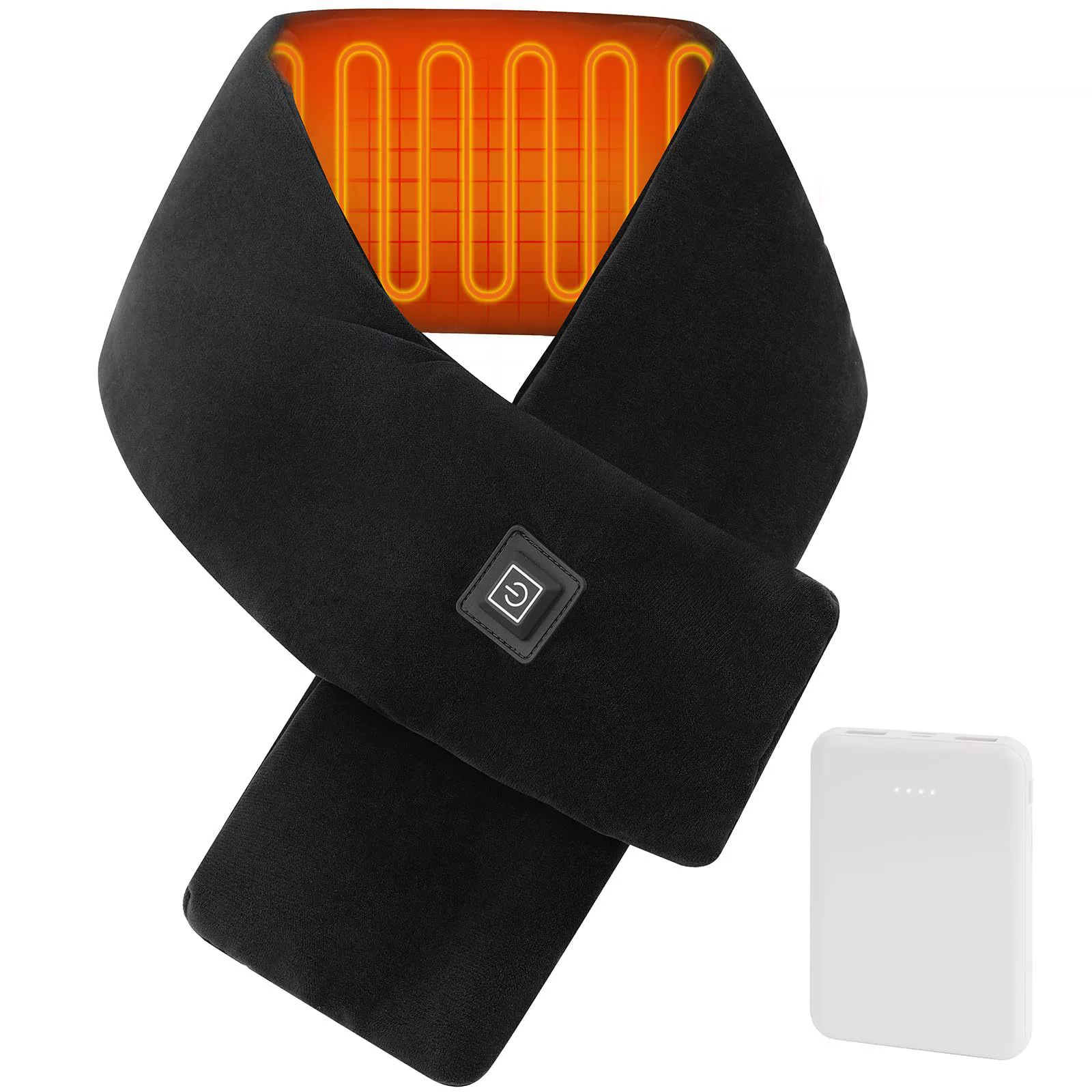 Зимний теплый шарф Amazon с USB-зарядкой, трехскоростной подогрев, наплечные подушечки, теплый и морозостойкий шарф на шею, шарф с горячим компрессом