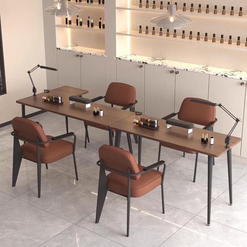 New corner manicure table and chair set for beauty salons, vintage single and double manicure table set for studios New corner manicure table and chair set for beauty salons, vintage single and double manicure table set for studios