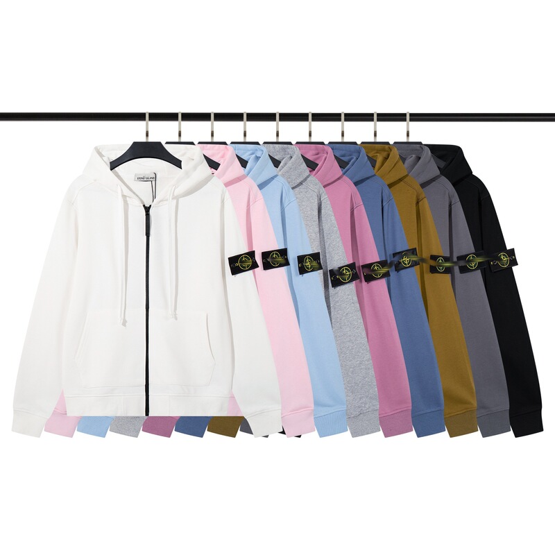 Cross-Border Stone Export Stone Classic Island Cardigan Sweatshirt Hoodie Long-Sleeved Zipper Loose Jacket Cross-Border Stone Export Stone Classic Island Cardigan Sweatshirt Hoodie Long-Sleeved Zipper Loose Jacket