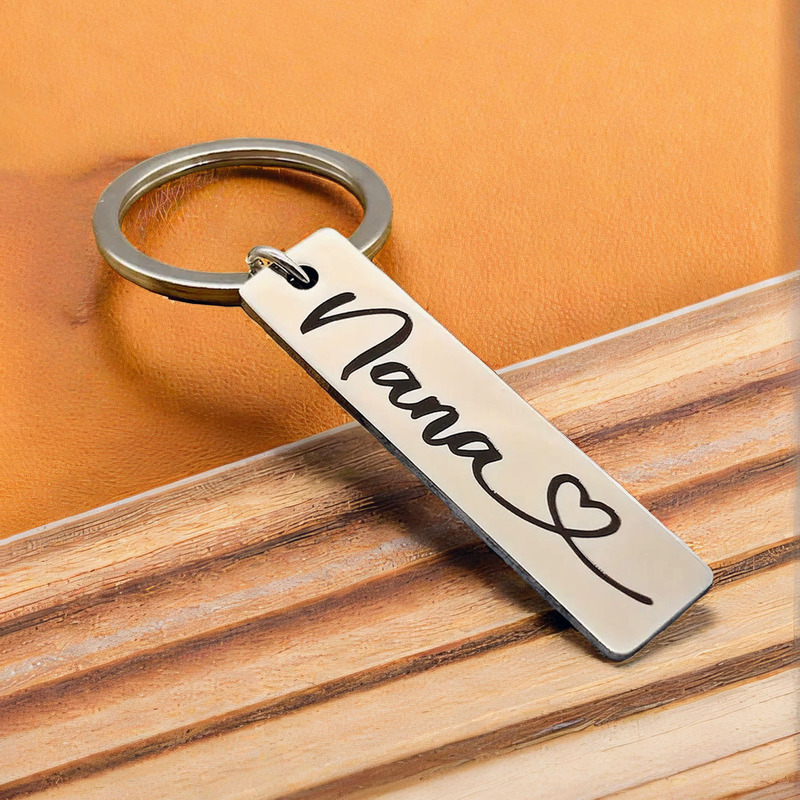 New Stainless Steel "Nana" Laser Cut Keychain-Perfect Gift for Grandma Durable and Waterproof