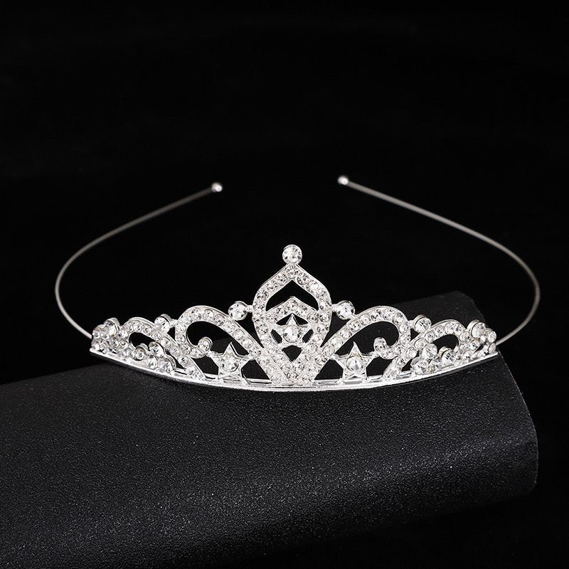 Corona transfronteriza cabeza de cumpleaños para niños joyas de cabello de fiesta joyas de boda flor princesa diamante cabeza de aro