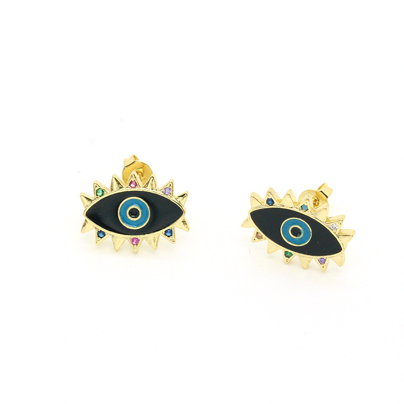 Fashion Devil’s Eye Stud Earrings display picture 3