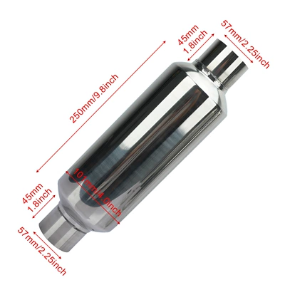 Silencer Direct Exhaust Bright Exhaust pipe - silver-57x101x57mm