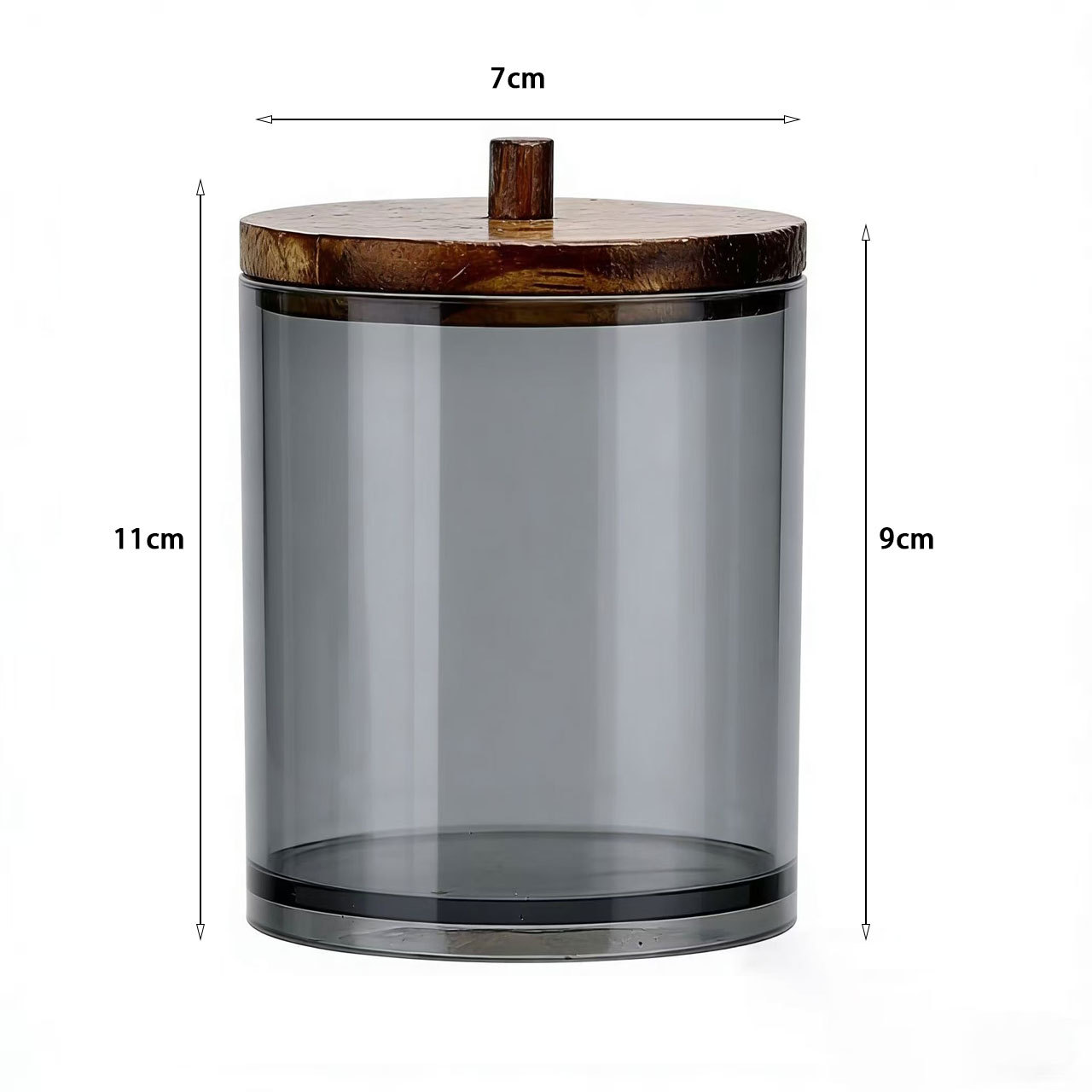 [Tienda de fábrica gris transparente] caja de almacenamiento de algodón acrílico se puede superponer portátil permeable a la ceniza para el almacenamiento de maquillaje doméstico