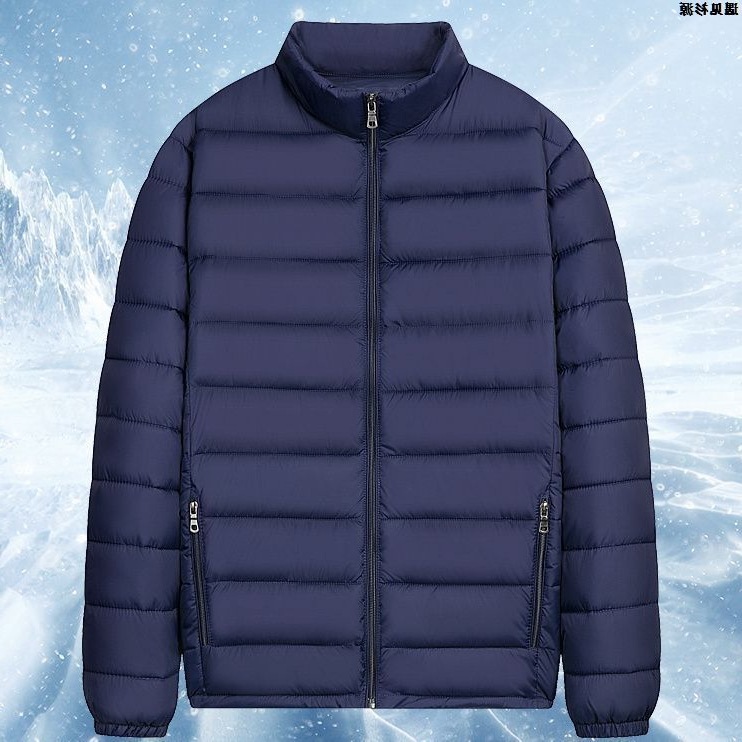 Hombres nuevos chaquetas de algodón de pluma ligera de cuello corto ocio chaqueta de algodón cálida con capuchón de otoño y invierno 2023 chaqueta de hombre