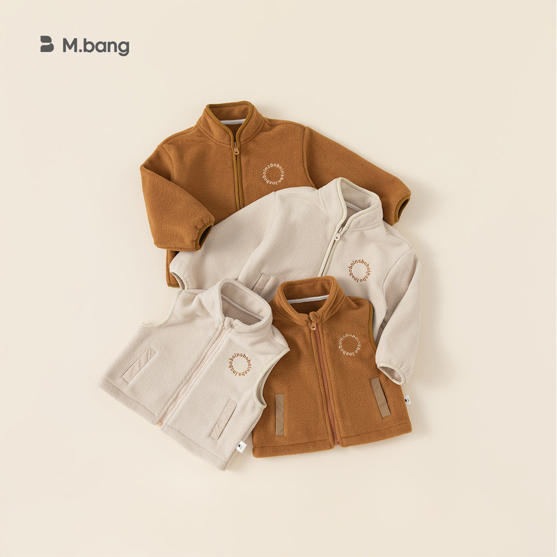 Youbao Children's Clothing Autumn and Winter Children's Fleece Jacket Casual Stand Collar Baby Top Warm Inner Lining Boys' Jacket