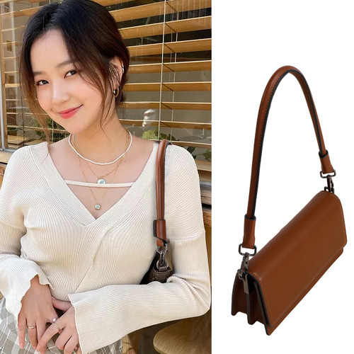 Replace the suitable bucket bag hand strap with the leather short shoulder strap accessory pink cowhide hand bag strap