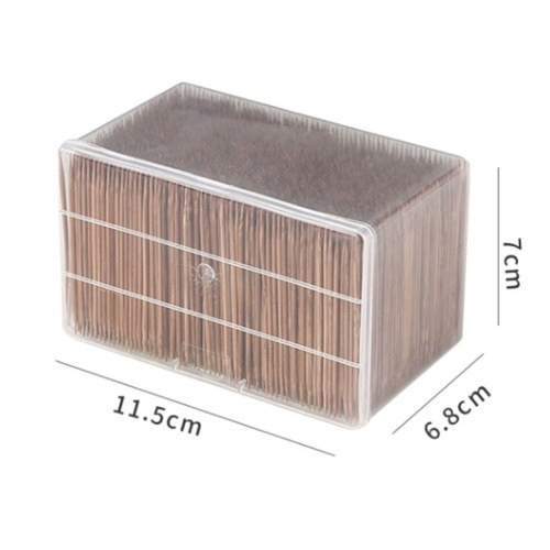 Carbonized toothpick wholesale catering hotel restaurant portable toothpick box restaurant carbonized disposable toothpick box
