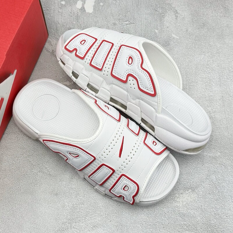 Original box MORE Uptempo Pippen Big AIR men's and women's slip-on sandals with full-length air cushion for summer outdoor beach wear Original box MORE Uptempo Pippen Big AIR men's and women's slip-on sandals with full-length air cushion for summer outdoor beach wear