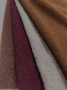 in stock Supply Long Hair Plain Slub Fabric Coat Clothing Woolen Fabric