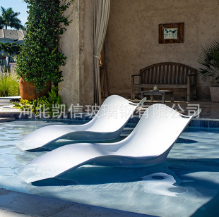 Hot Spring Swimming Pool Outdoor Hotel Garden Beach Villa Lawn Sun Chair Fiberglass Special-Shaped Lounge Chair Leisure Chair