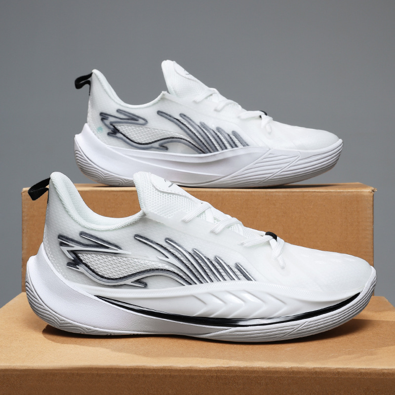 Zapatos de baloncesto anti-deslizante de combate real para jóvenes, zapatos de baloncesto de alto nivel para hombres y mujeres, zapatos deportivos ligeros de moda nocturna. image 12