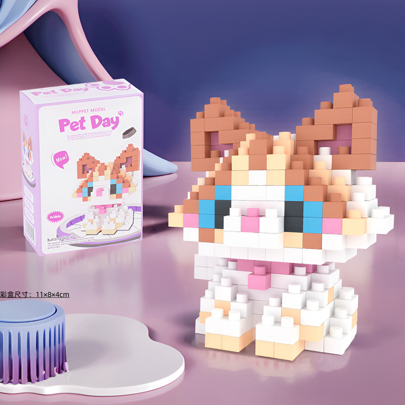 レゴビルディングブロック、小さな粒子ビルディングブロック、ステッチ漫画ブラインドボックスビルディングブロック、男の子と女の子向けの子供用知育玩具と互換性があります。|undefined