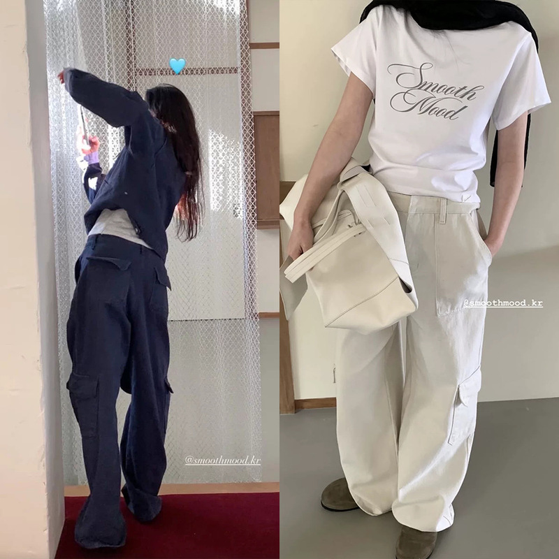 Now the New 2026 Autumn Collection of Korean Designer Smooth's Workwear Casual Pants, Same Style as Li Jin Hua Now the New 2026 Autumn Collection of Korean Designer Smooth's Workwear Casual Pants, Same Style as Li Jin Hua