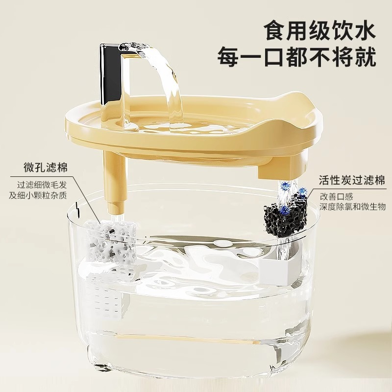 Bebederos automáticos para gatos, alimentadores de agua, bebederos para mascotas, bebederos para perros de circulación automática, suministros para mascotas móviles