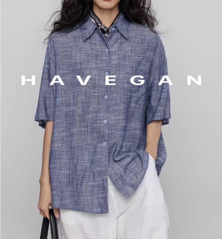 Áo sơ mi nữ linen tay ngắn phong cách cổ điển mới 2026 — màu xanh nhạt, màu sắc, màu xanh đậm, màu trắng chi tiết 4