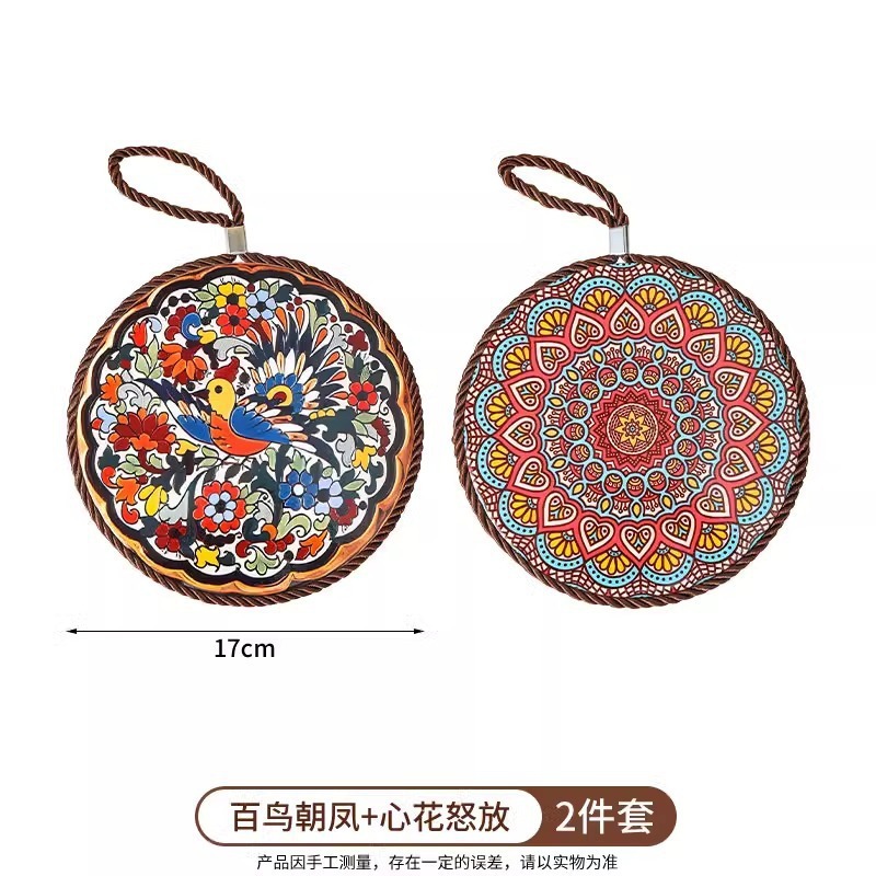 复古隔热垫耐高温砂锅防烫垫珐琅锅垫子陶瓷新中式餐桌防滑餐盘垫|undefined