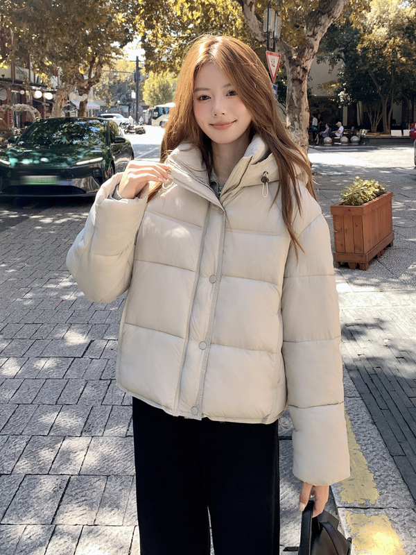 连帽棉服女2025年冬季新宽松装显瘦棉衣加厚外套面包服棉袄小个子|undefined