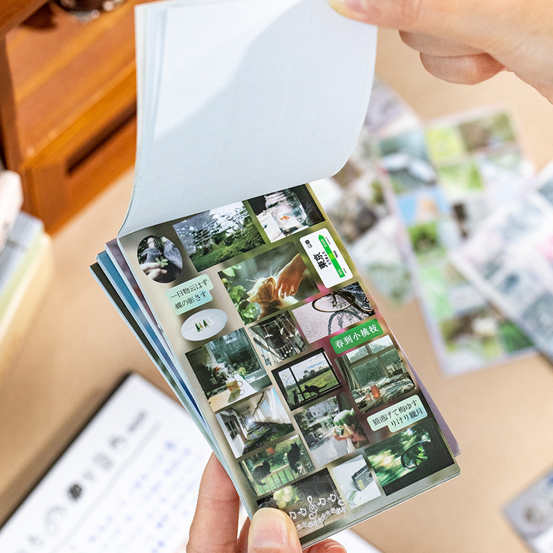 Language idle cutting film sticker this inorganic garden series ancient early wind material hand account mobile phone back card diy decoration collage