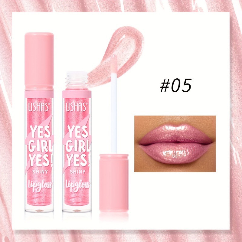 USHAS European and American Cross-border spot brillo de labios hidratante e hidratante esmalte de labios impermeable no se desvanece, no se pega a la taza de lápiz labial LG2506