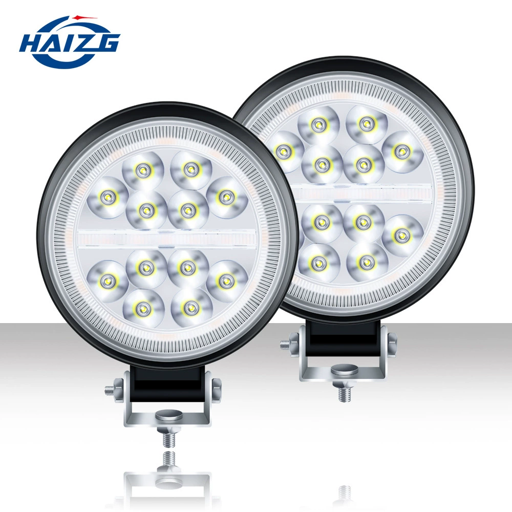 HAIZG Новый Автомобильный светодиодный рабочий свет круглый 36 Вт белый свет желтый свет светодиодный рабочий свет Внедорожник свет Прожектор
