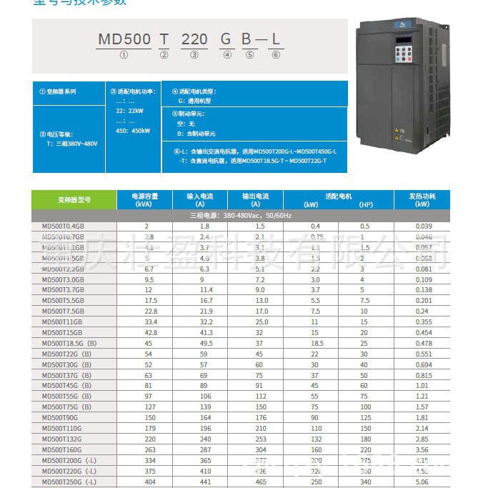 汇川MD500T15GB-SL-307变频器 汇川变频器现货