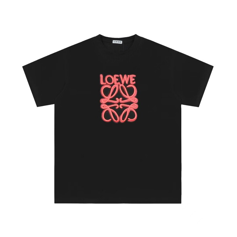 クロスボーダー羅家高品質刺繍ロゴゆるい半袖男女モデルカジュアルファッション百合tシャツ潮牌|undefined
