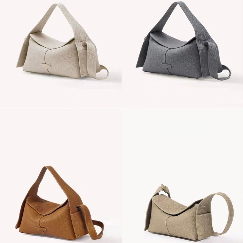 Songshan Xia Series Mini Eaves-Shaped Bag, First-Layer Leather Commuter Hobo Bag, Crossbody Bag for Women, Direct from Factory