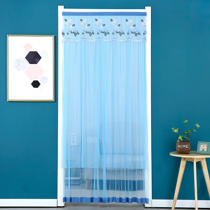 꽃 언어 블루 원사 더블 레이어 벨크로 보내기