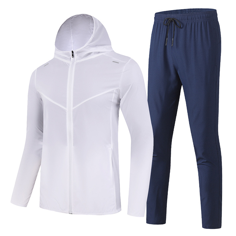 Traje deportivo de carrera de verano Chaqueta de secado rápido para hombres Nuevo entrenamiento de carrera matutina Montar ropa de protección solar Montañismo ropa transpirable image 15