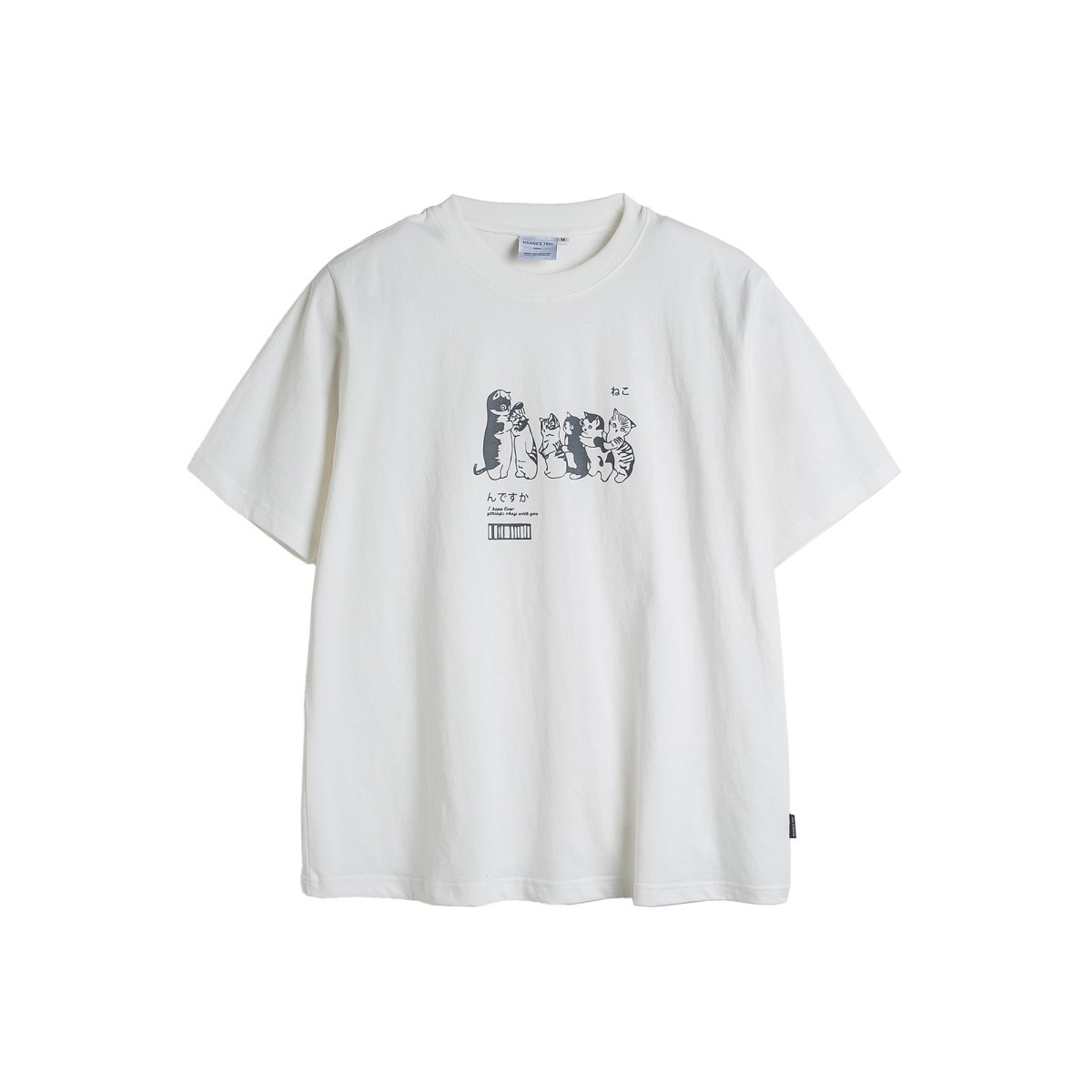 RUIIENRS x AIKAWA'S TREE 2025 夏季新款 日系猫咪印花T恤 T8231