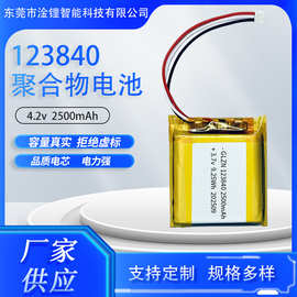4.2V聚合物锂电池123840  2500mAh 记录仪相机内置电池厂家批发