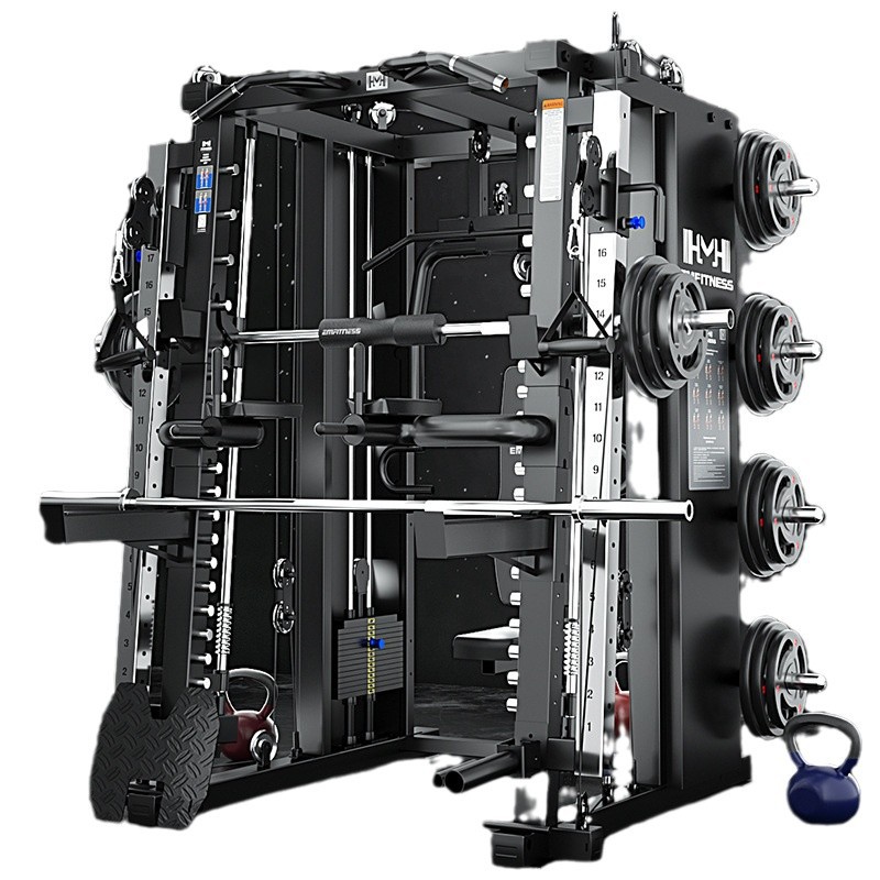 Instructor de entrenamiento integral de máquina Smith de nivel de tanque, marco de cuclillas profundo, marco de dormir, gimnasio multifuncional, equipo de fitness combinado