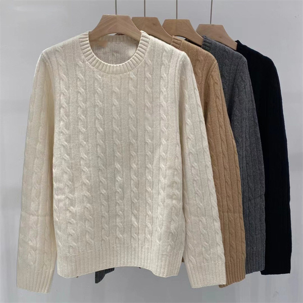 Demi-season cashmere woolen classic knitted sweater with zipper with…