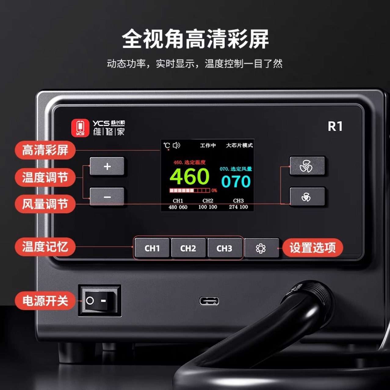 양창순 수리공 R1 열기총 직풍 사이클론 통합 열기총 1000W 고출력 곡선 해체 남성