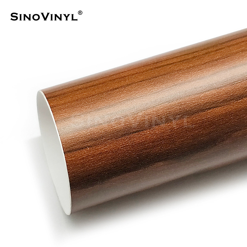 Carlake grano de madera cambio de color película pera flor madera decoración interior cambio de color Acacia madera central control pegatina simulación película de madera