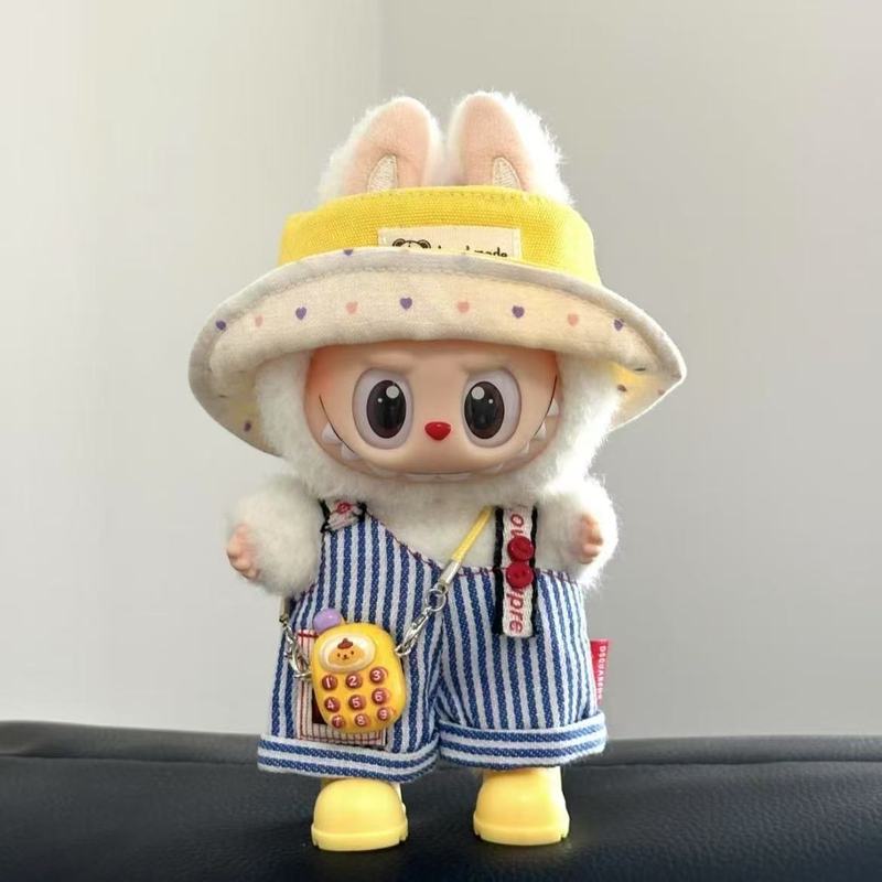 批发labub娃衣一二三代坐坐派对挂件背带裤帽子学院套装衣服|undefined