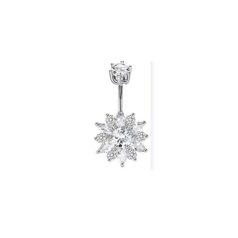 П physiological belly button piercing stainless steel with zircon, Aliexpress, ebay, Amazon