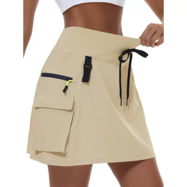 Cross-border Women's Sports Skirt Five-point Solid Color Tennis Skirt Outdoor Casual All-match Running Fitness Golf Skirt Workwear Skirt