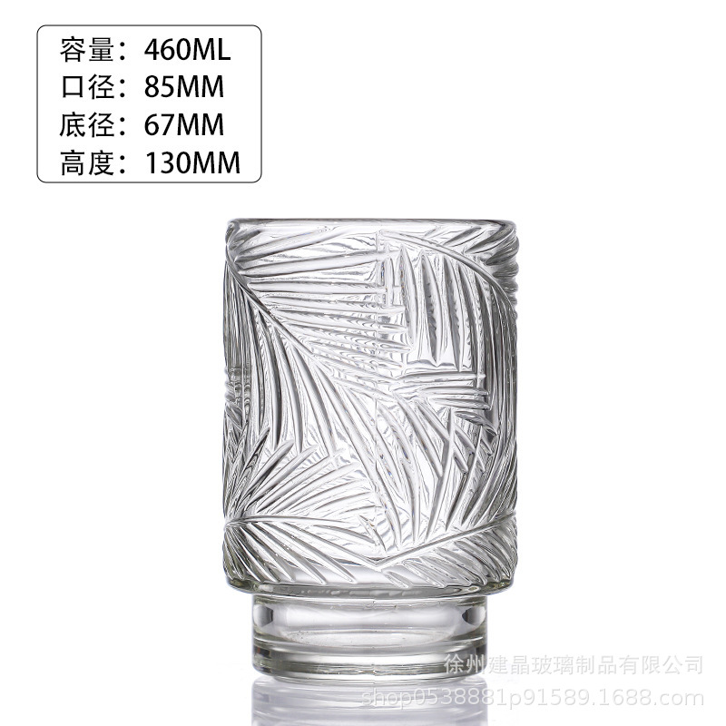 Glas de vela de vidrio transparente grosado gran taza de doble sección cena romántica vela diy candelabro accesorios adornos