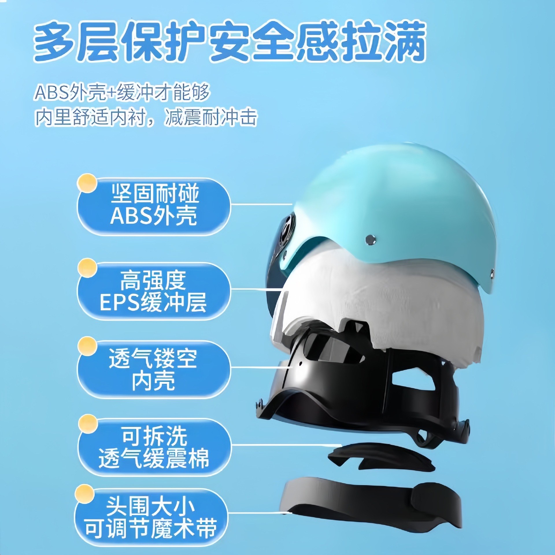 Casco personalizado para niños nuevo estándar nacional 3c coche eléctrico hombre y mujer de verano medio casco de protección solar 4 - 12 años casco de seguridad ligero