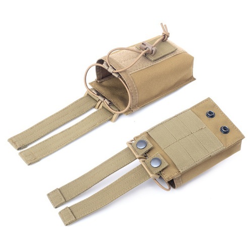 Outdoor Multi-functional Walkie-Talkie Sling Bag Molle Tactical Walkie-Talkie Bag Military Enthusiast Outdoor Sports Camouflage Accessory Bag