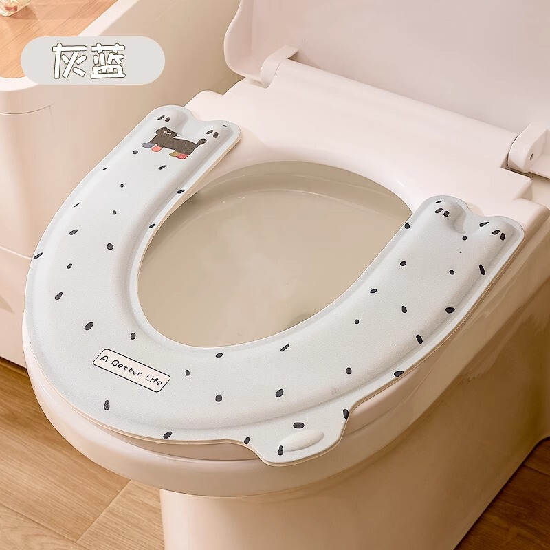 U型トイレは四季通用の防水貼り付け式の家庭用かわいい肌の持ち手を貼って、大きいサイズの便器の座布団を厚くします。|undefined